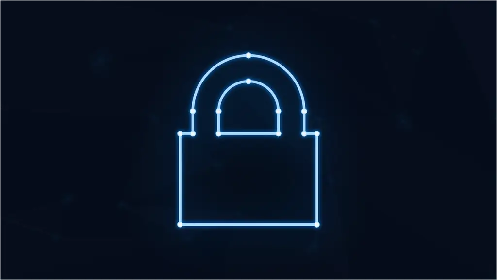 Free padlock neon cybersecurity vector